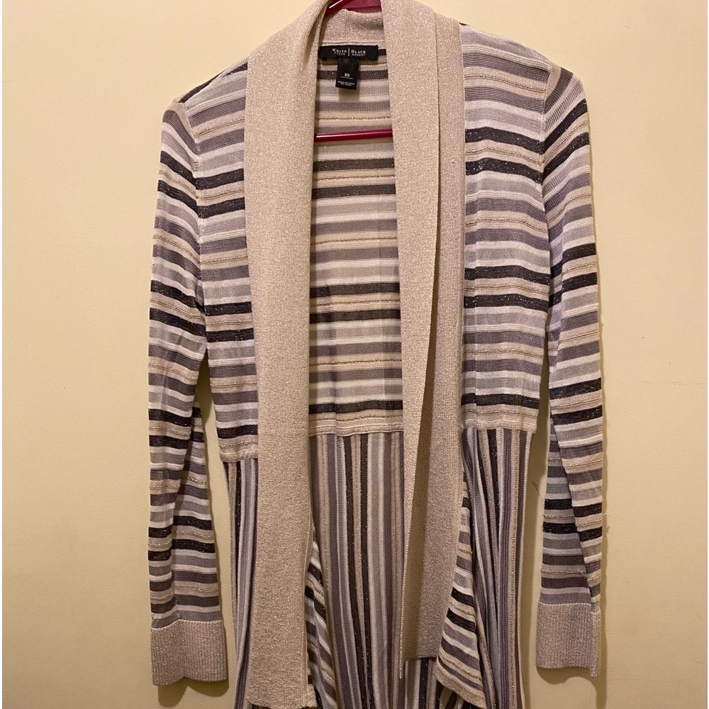 White House Black Market stripped cardigan
